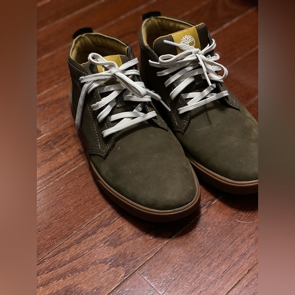 Timberland suede canvas olive ankle boots - Picture 4 of 12